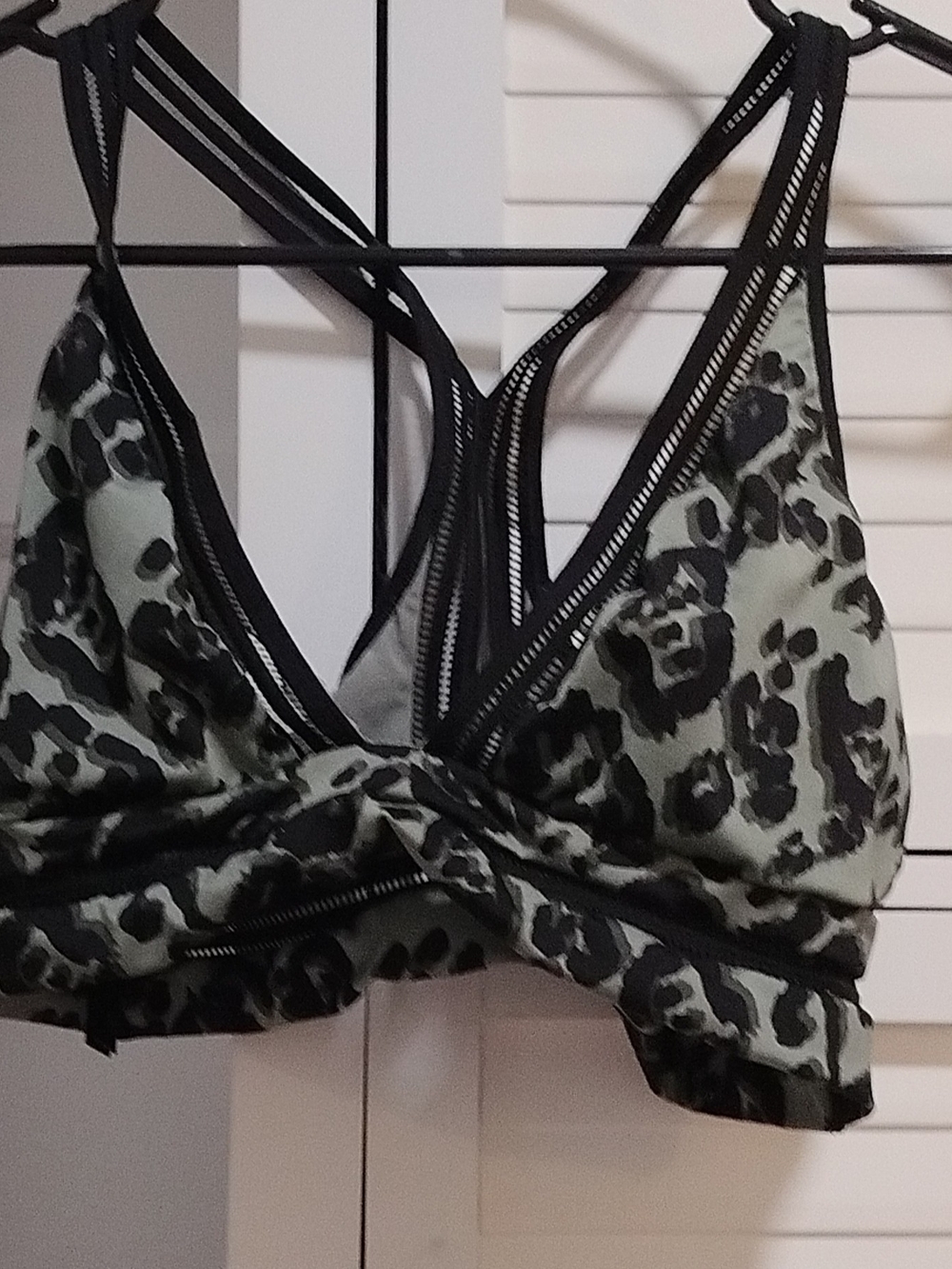 Victorias Secret Sage Leopard Print Bikini Top